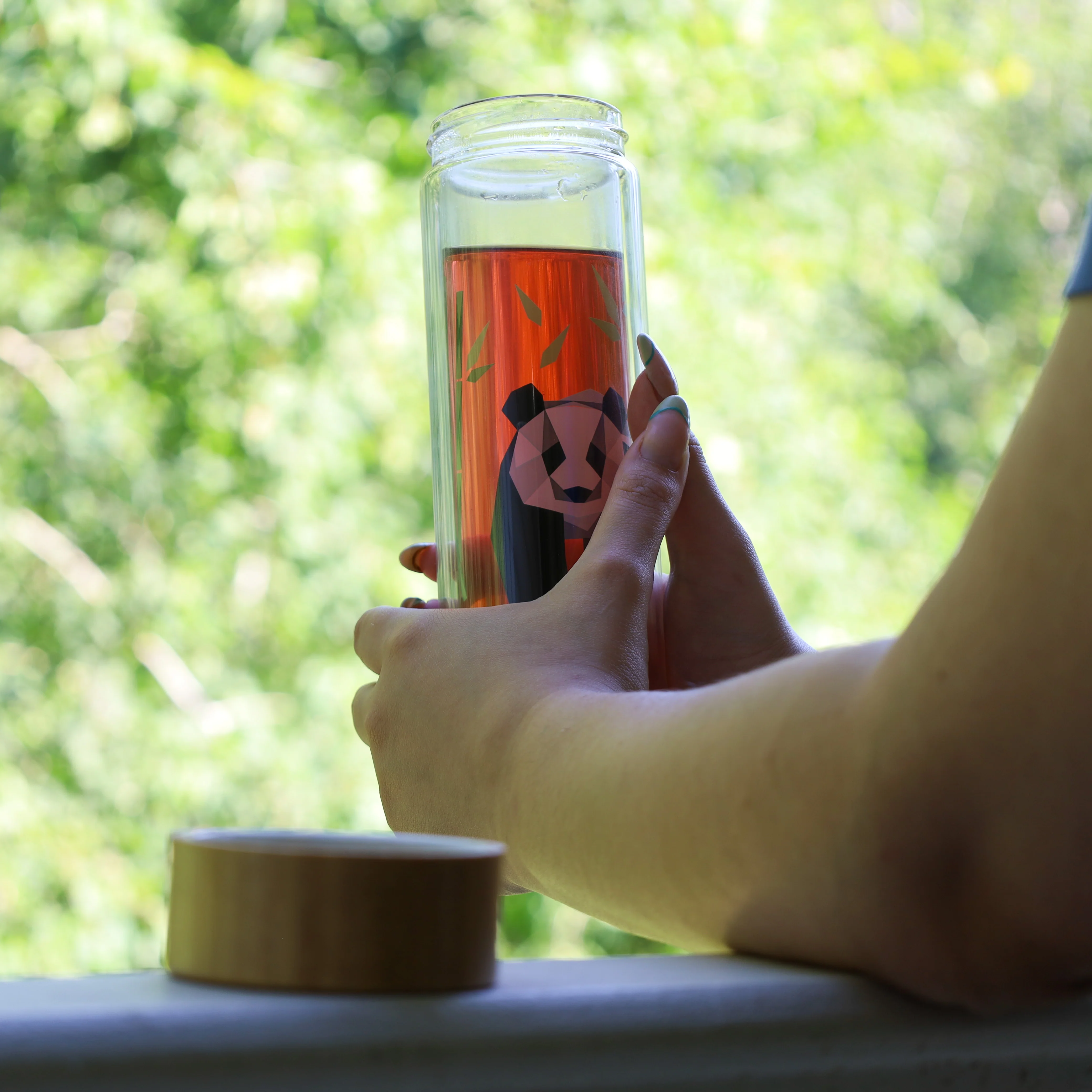 Glass Tea Tumblers With Infuser and Travel Sleeve, 16oz - Image 10