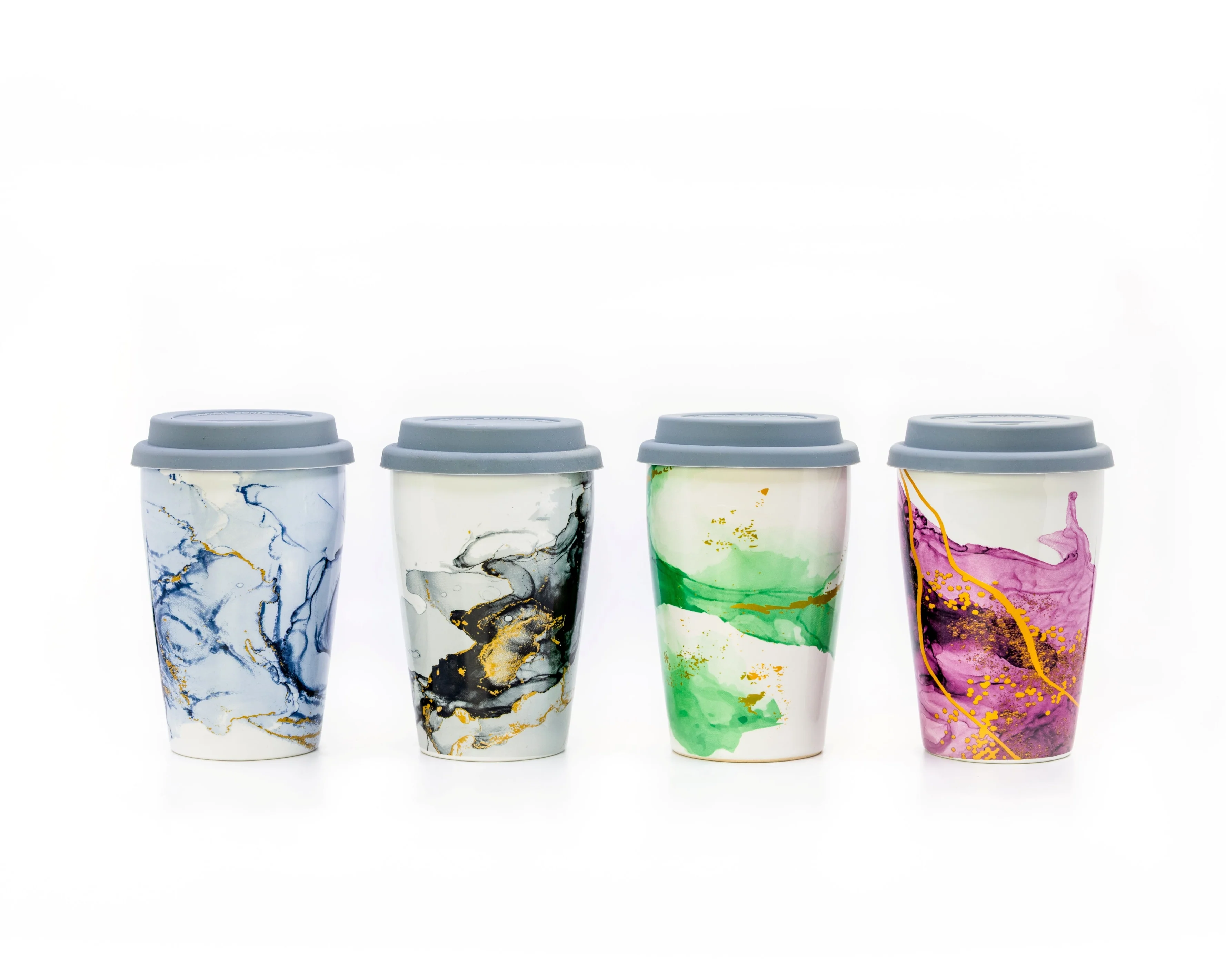 Marble Gemstone Travel Cup with Stainless Steel Infuser - 12oz - Image 3